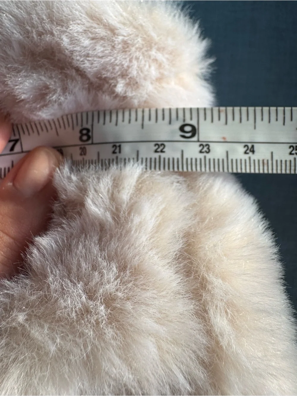Medium Cream Faux Fur Dog Vest w/2 Pockets and velcro closure Lux Quiet Luxury